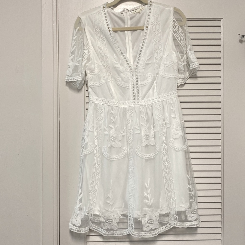 White lace dress